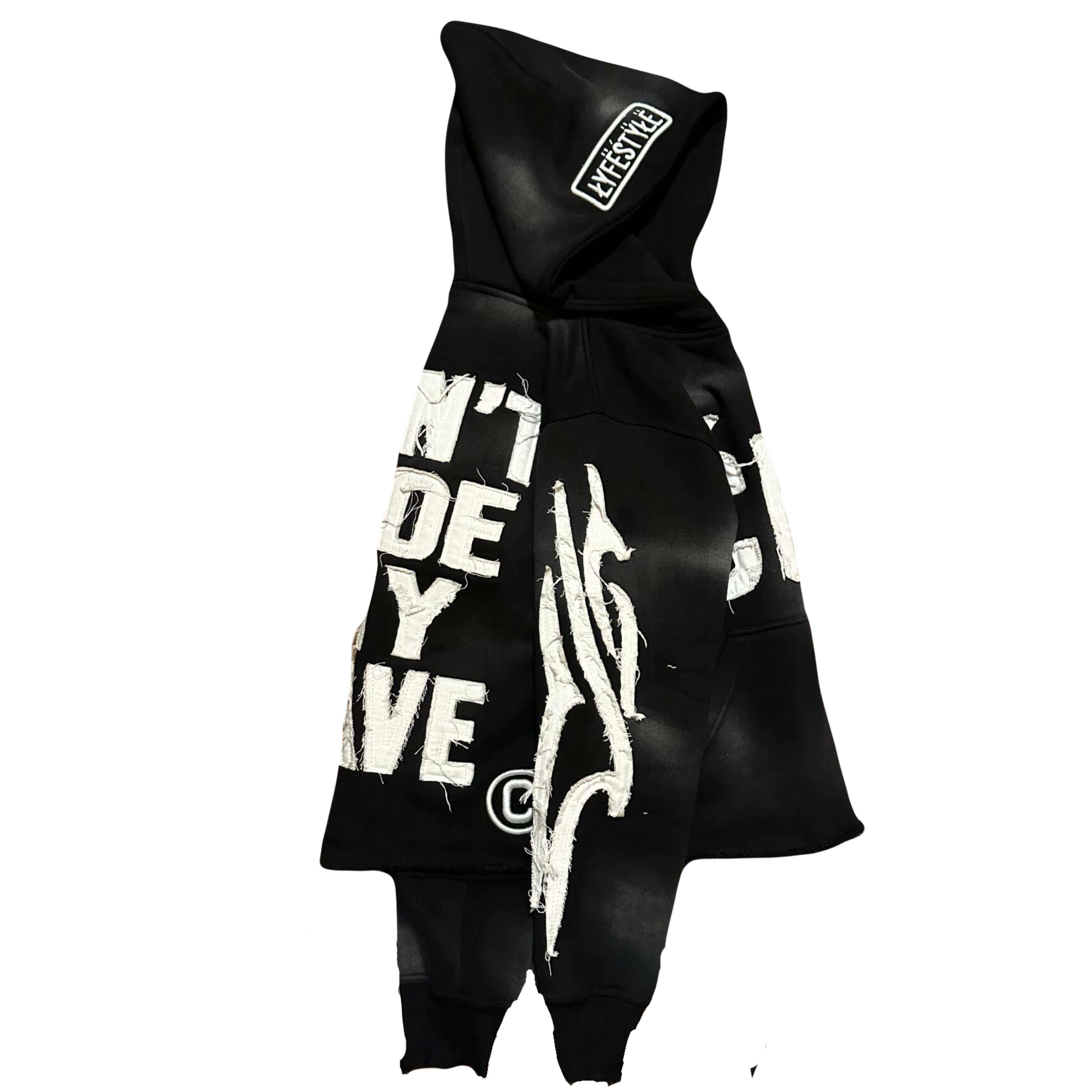 ĆBØ ŁŸFËSTŸŁË BLACK HOODIE