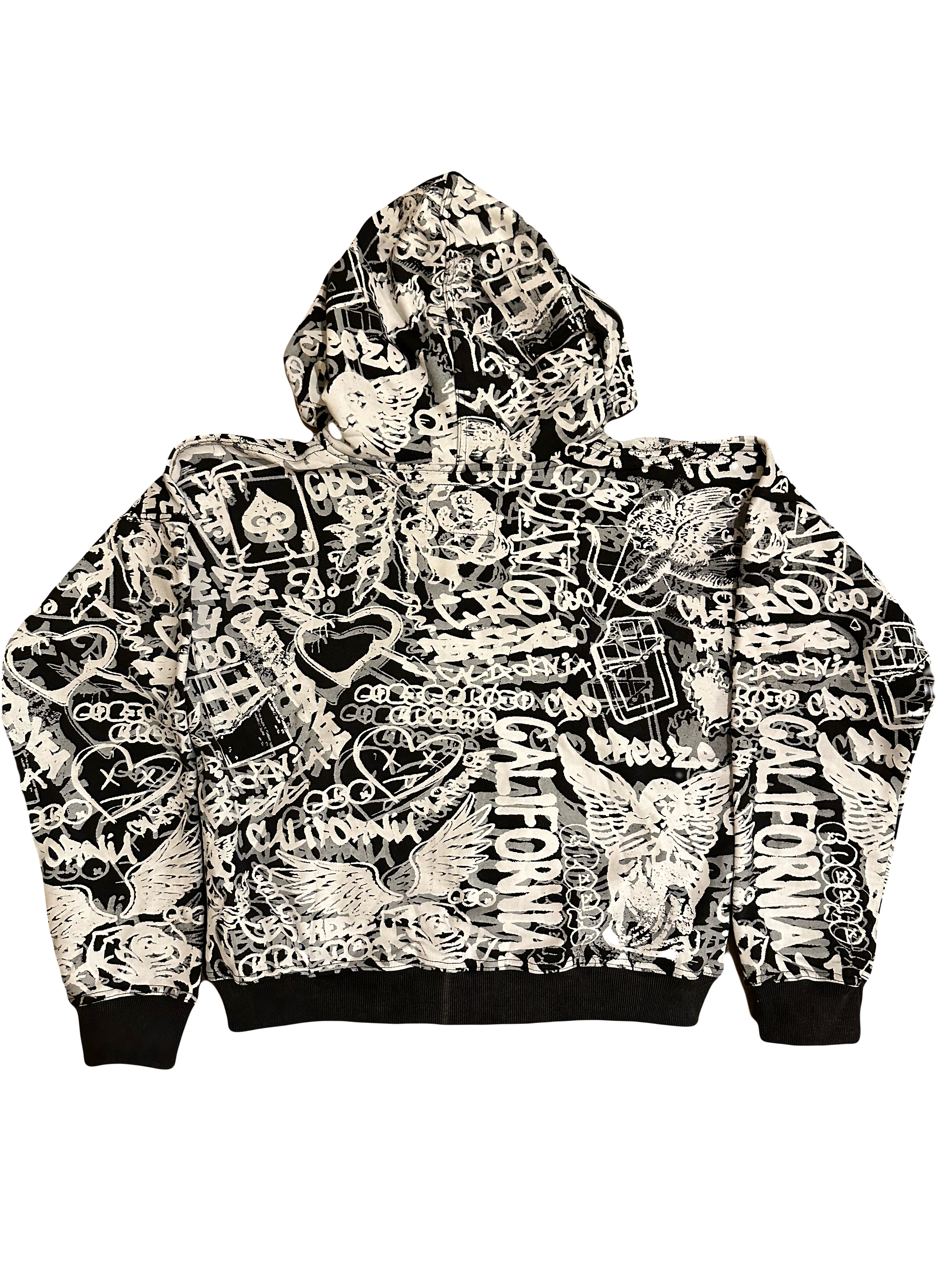 ĆBØ BLK GRAFFITI HOODIE