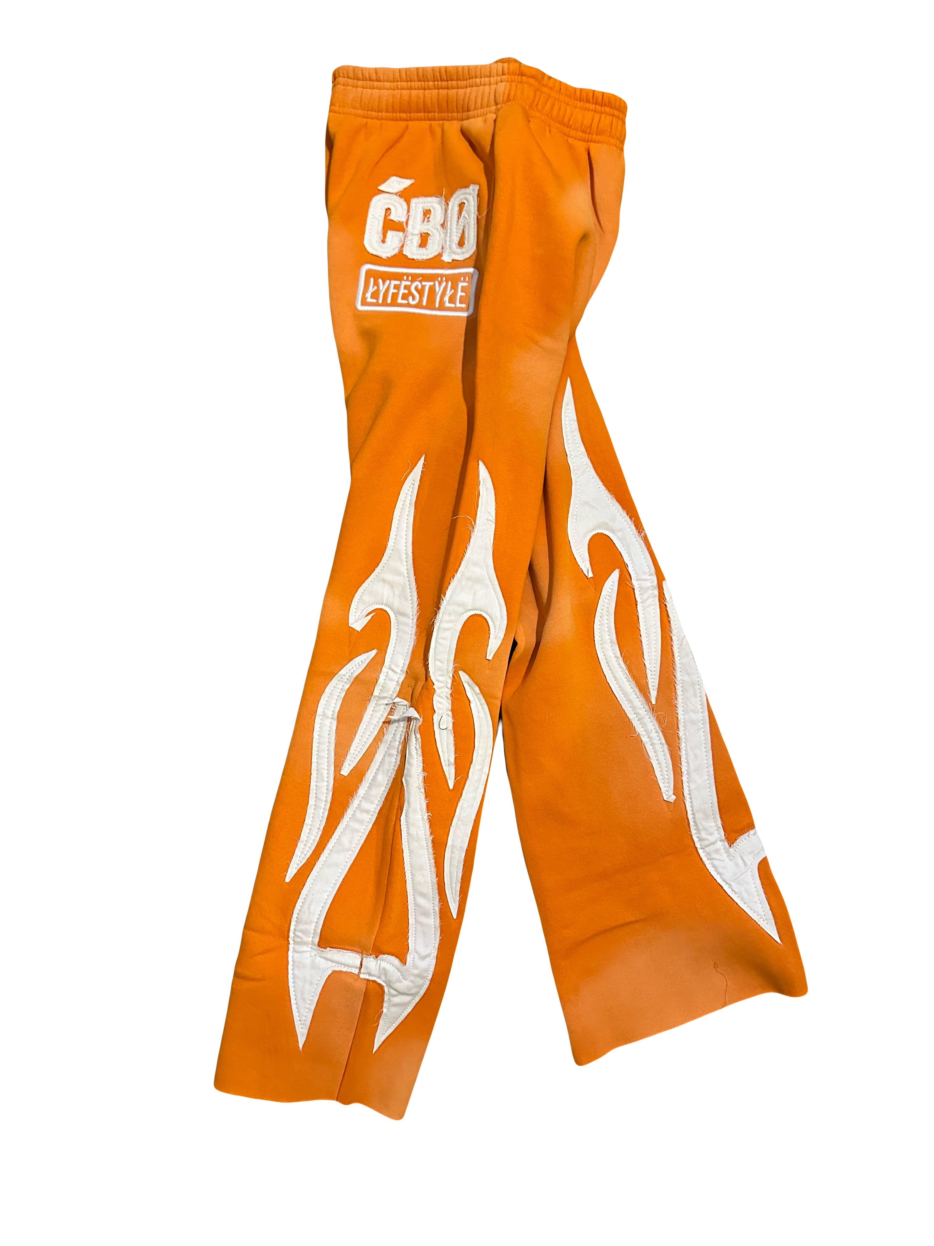 ĆBØ ŁŸFËSTŸŁË ORANGE SWEATPANTS