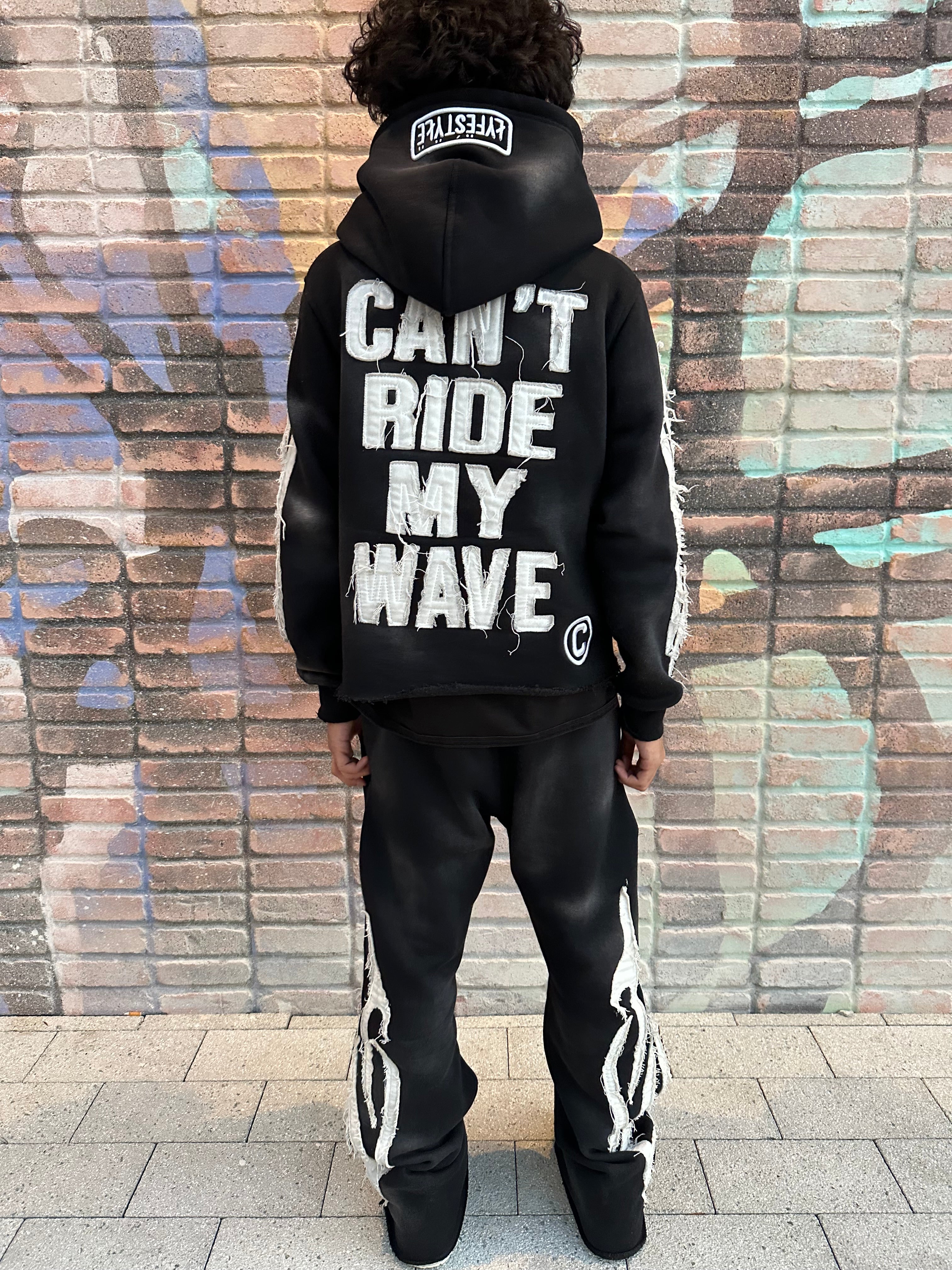 ĆBØ ŁŸFËSTŸŁË BLACK HOODIE
